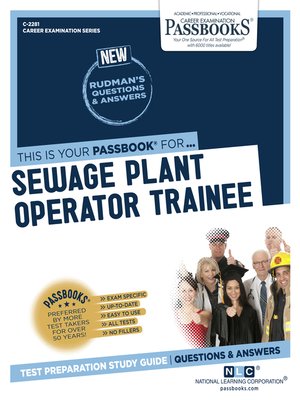 cover image of Sewage Plant Operator Trainee